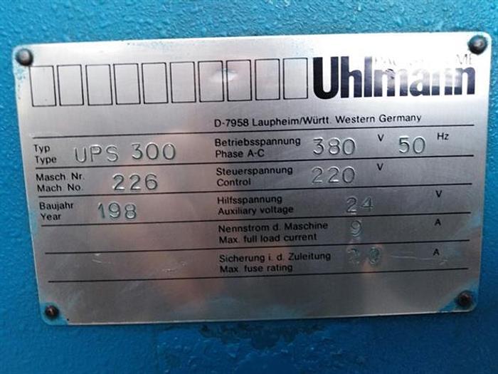 Used Uhlmann model UPS-300 automatic blister packager