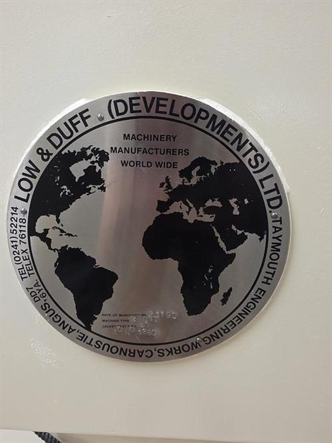 Used Low & Duff 2000 kg Carbon Steel Chocolate Melter