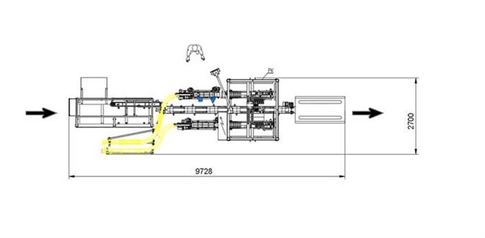 Used Lead Through Packaging model PL60 High Speed Top Load Case Packer