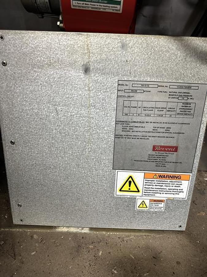 Used Revent Model 703-G-CG Gas Fired Double-Double Rack Oven