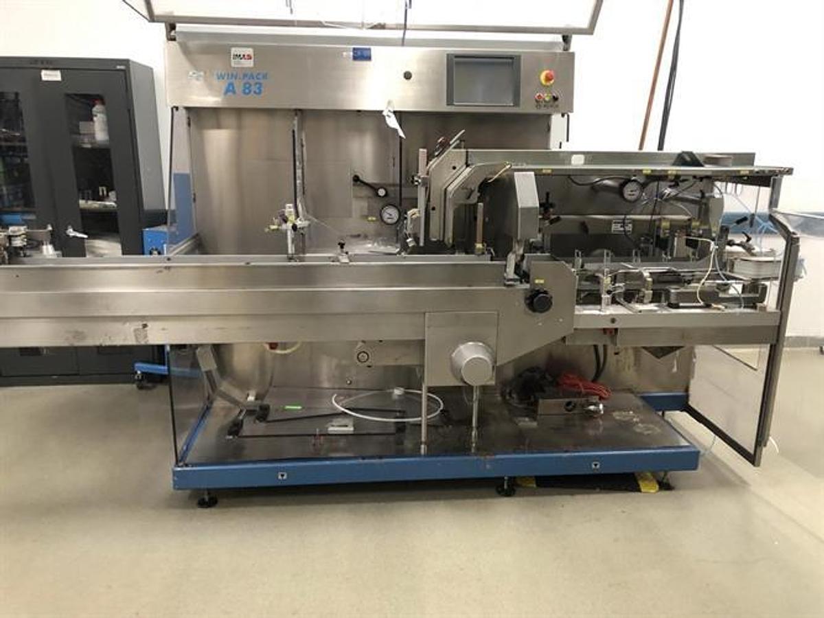 Used IMA model A83 cartoner with blister feeder