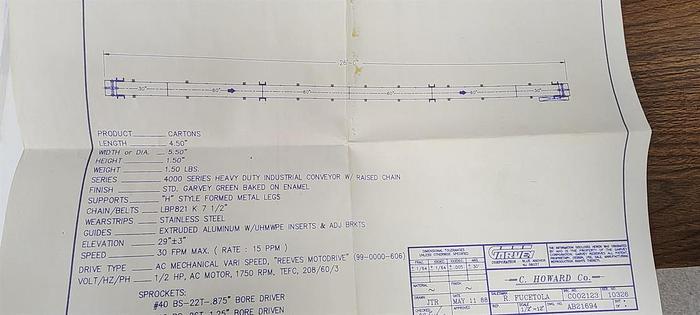 Used Garvey 25-ft Long Accumulating Conveyors (unused)