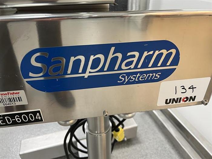 Used Sanpharm Systems model TE101-L stainless steel vibratory tablet deduster