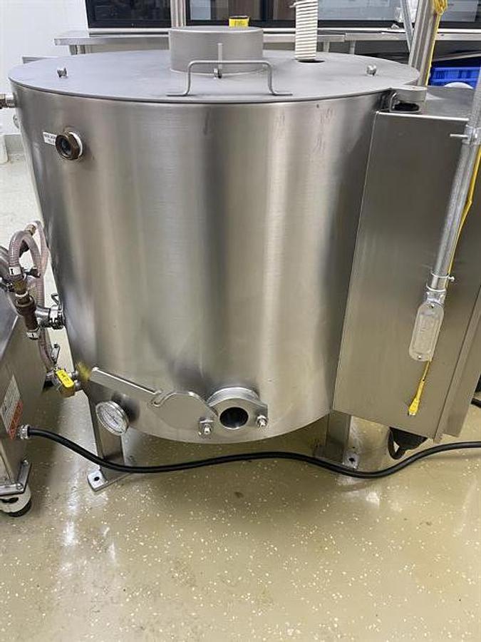 Used Savage 450-lb Stainless Steel Chocolate Melter with Stainless Steel jacketed Pump