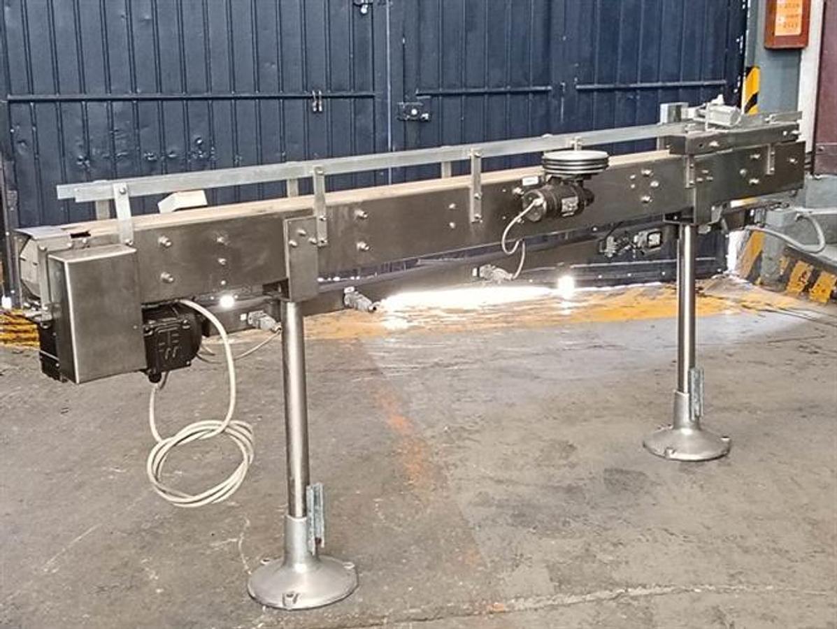 Used Stainless steel flat top chain  conveyor