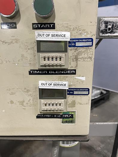 Used Patterson Kelley 3 Cu Ft stainless steel V Blender with intensifier bar