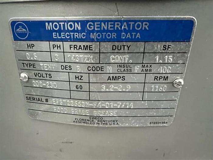 Used Sweco model MX30S666CBINLKP4SDWC 30" diameter stainless steel double deck sifter