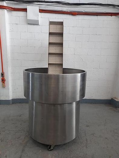 Used Kalish model 9272 stainless steel cleated conveyor