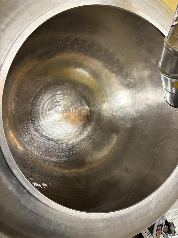 Used (3) Latini 42" Stainless Steel Coating Pans on Common Base