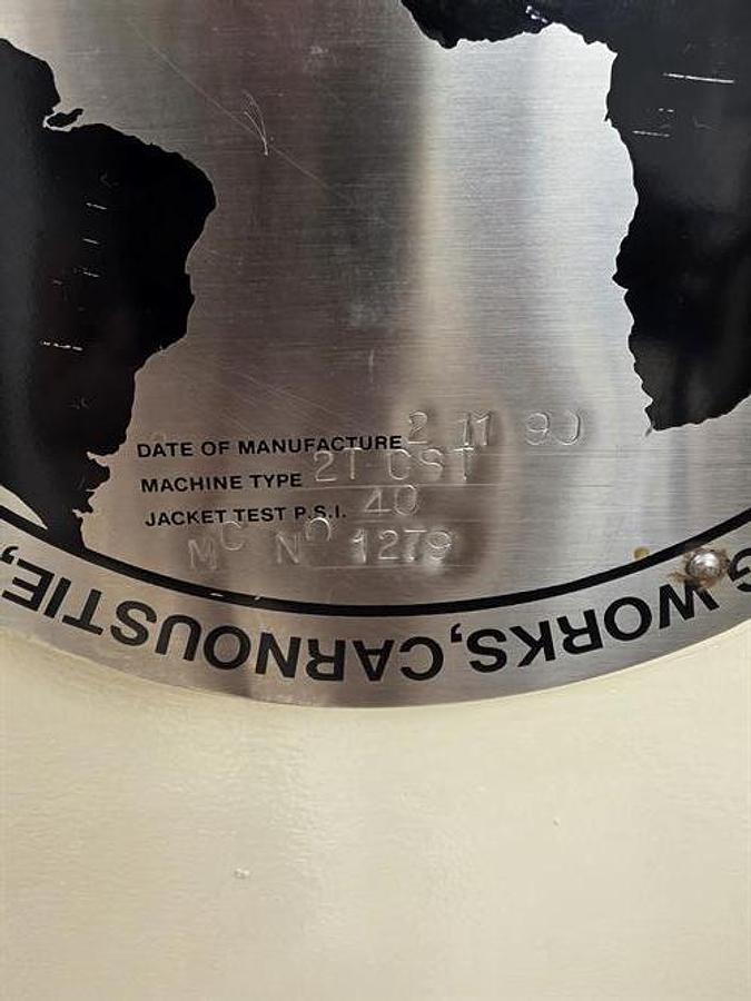 Used Low & Duff 2000 kg Carbon Steel Chocolate Melter