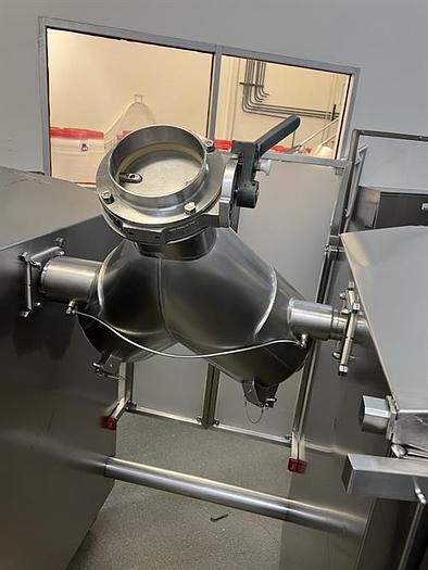 Used Patterson Kelley Buflovak 1 Cu Ft stainless steel V Blender with intensifier bar