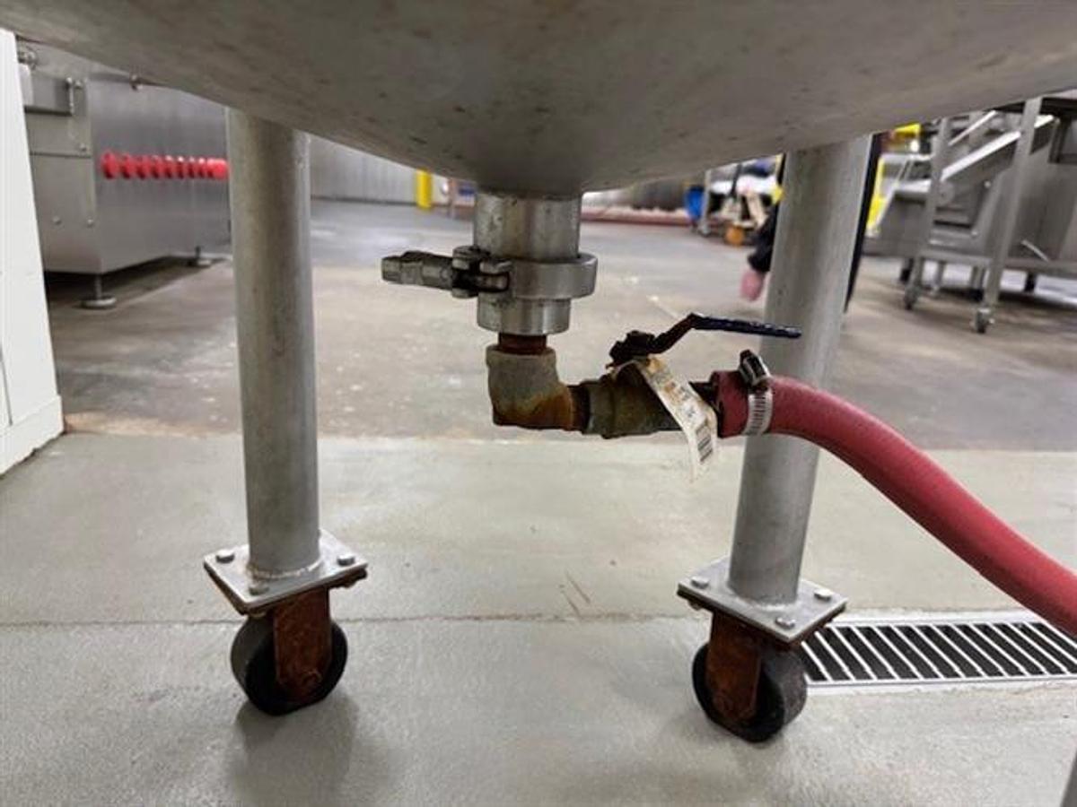 Used 75 gallon stainless steel tank with high shear mixer