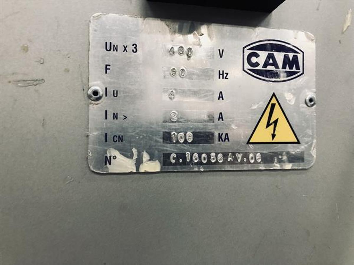 Used CAM model AV06 semi-automatic vertical glue cartoner