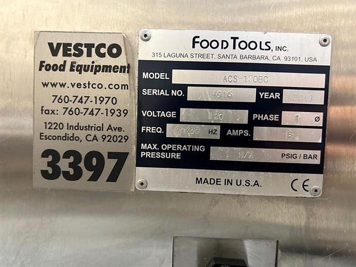 Used Food Tools model ACS-110BC rotary blade biscotti cutter