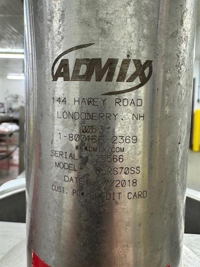 Used 75 gallon stainless steel tank with high shear mixer