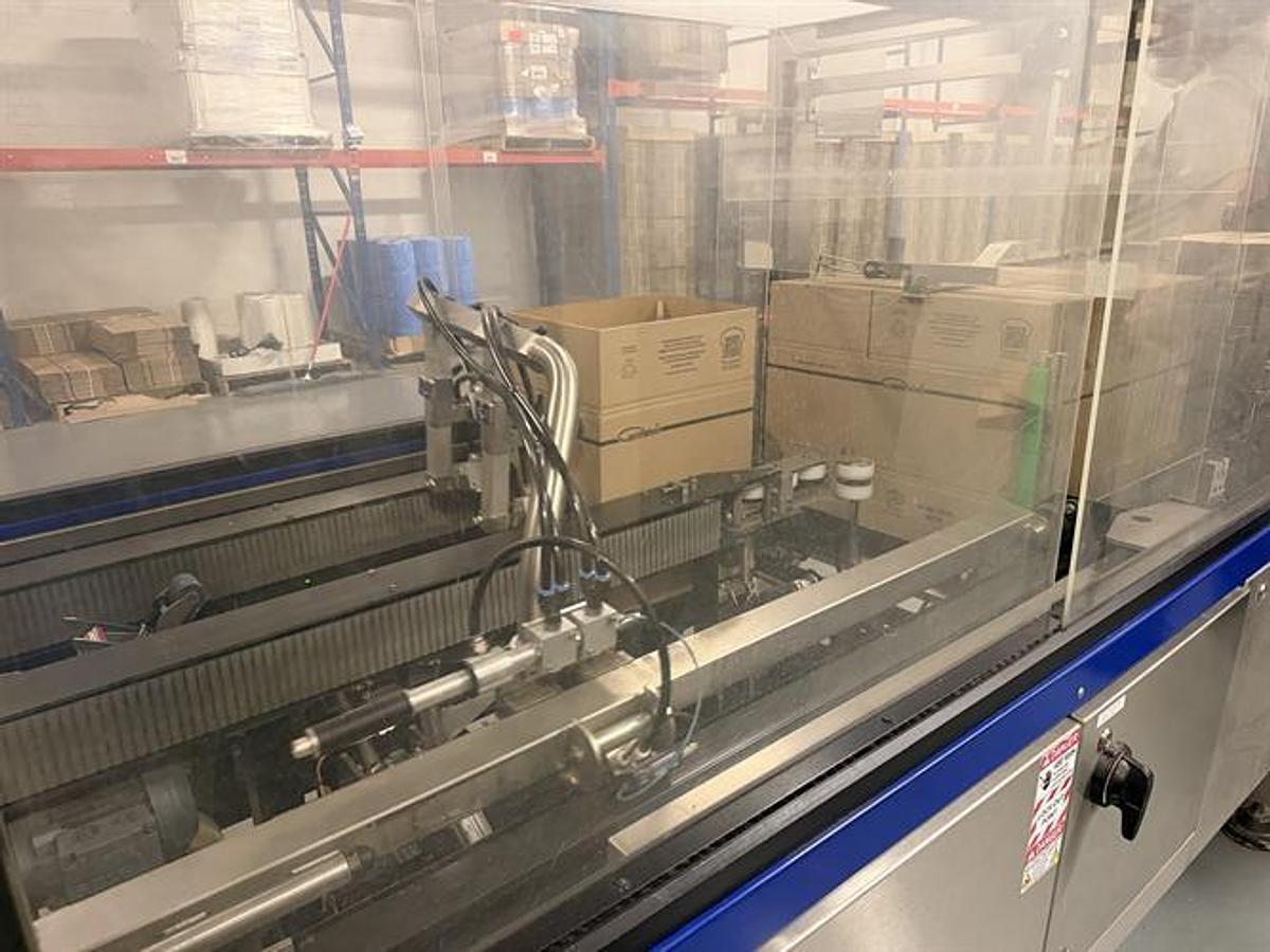 Used OK Superformer-1M Case Erector with OK SL220 Bag Inserter