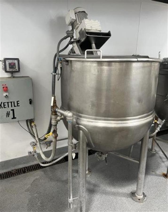 Used Lee 100 gallon Stainless Steel Jacketed Cooking & Mixing Kettle