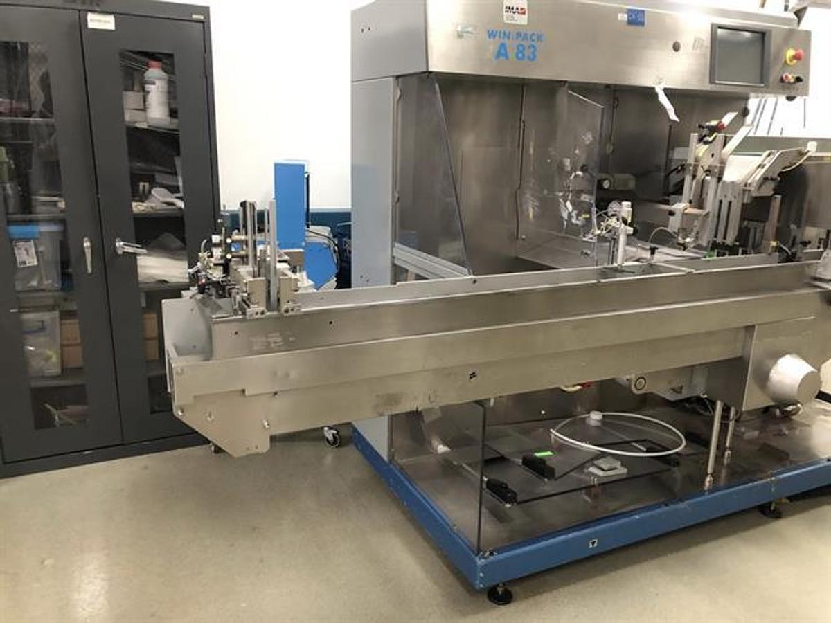 Used IMA model A83 cartoner with blister feeder
