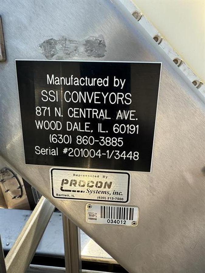 Used SSI Stainless Steel Inclined Elevator