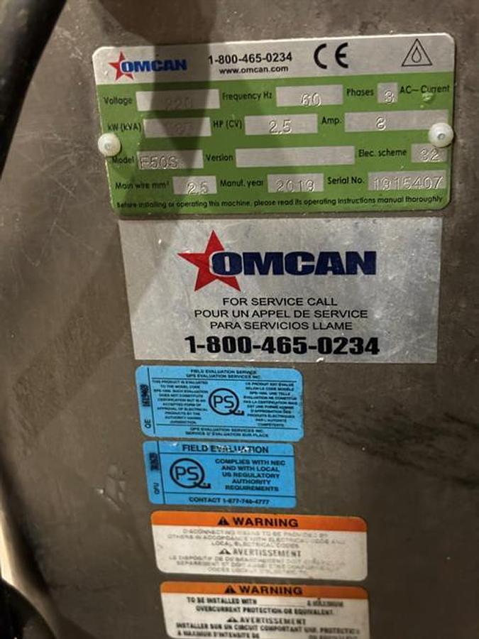 Used Omcan model FGOS 50-lb Batch Stuffer