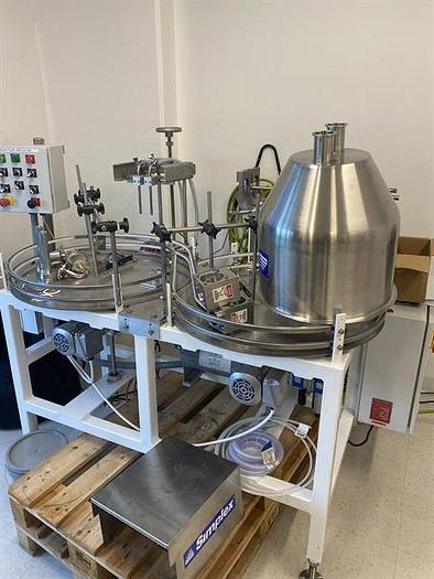 Used Simplex Automatic 3-IN-1 Combination Table 2-Head Piston Filler