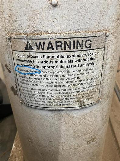 Used Patterson Kelley 60 cuft Stainless Steel V-Blender with Intensifier Bar