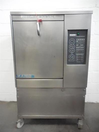 Used Hamo model LS-850 stainless steel bottle washer.