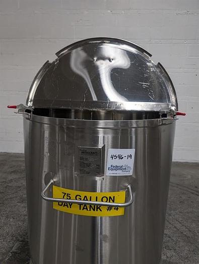 Used Custom Metalcraft model 4A5341600 75 gallon stainless steel tank