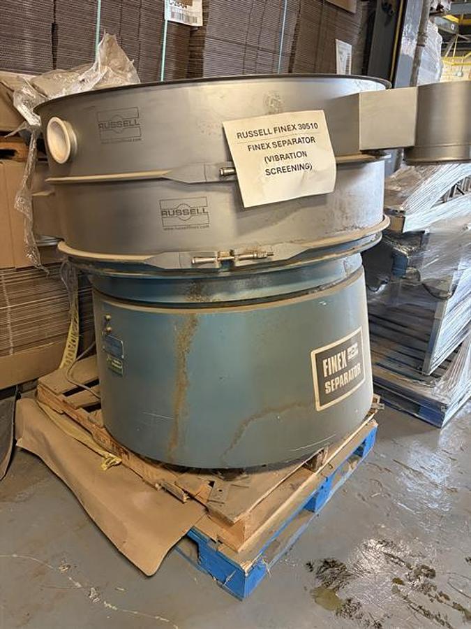 Used Russel Finex 48" Diameter Single Deck Sifter