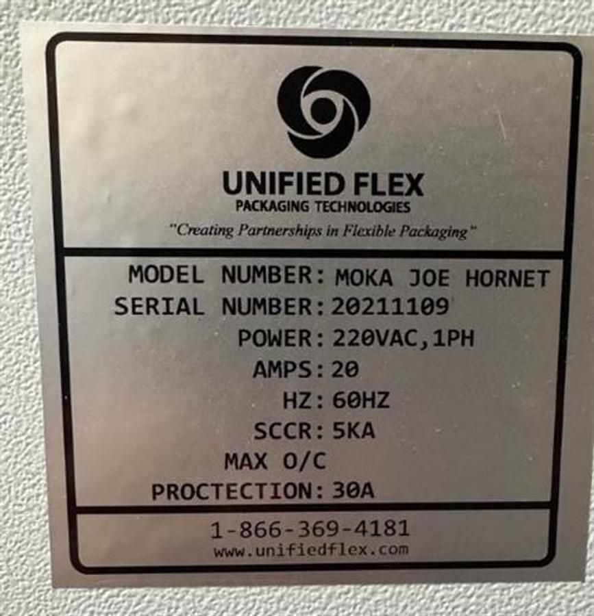 Used Unified Flex Hornet Vertical Form, Fill & Seal with Auger Filler