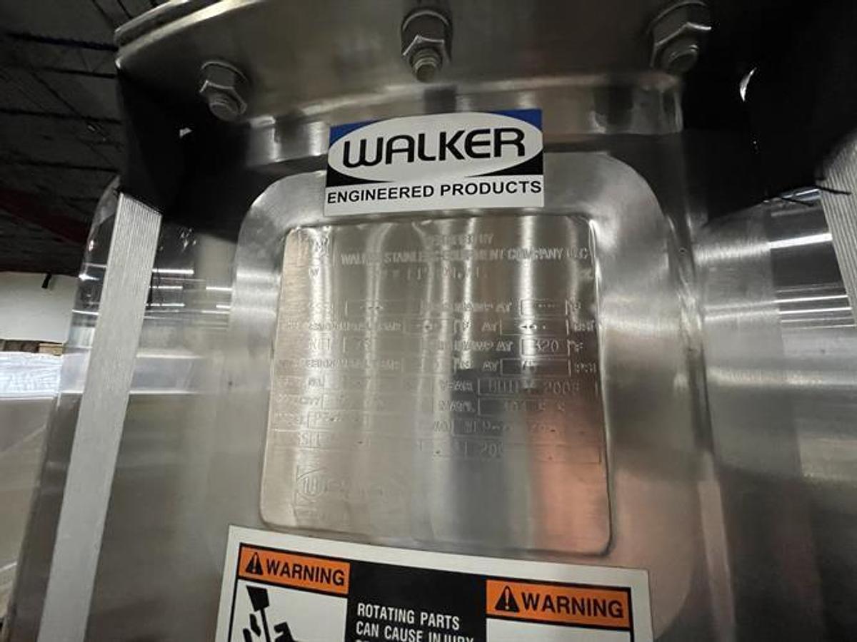 Used Walker 320 Gallon SS Jacketed & Agitated Tank
