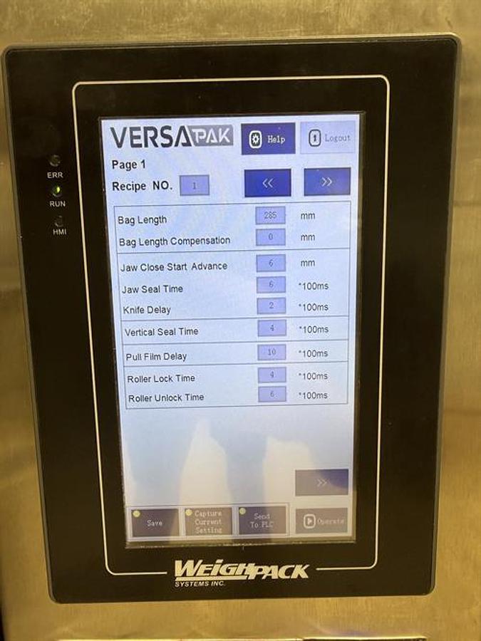 Used Weighpack Versapak Form, Fill and Seal