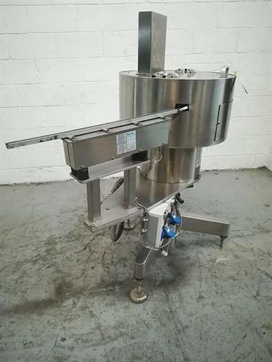 Used Ozaf model VL2T Stainless Steel Vibratory Cap feeder