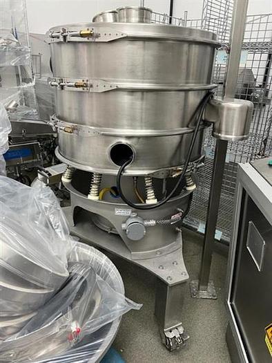Used Sweco model MX30S666CBINLKP4SDWC 30" diameter stainless steel double deck sifter