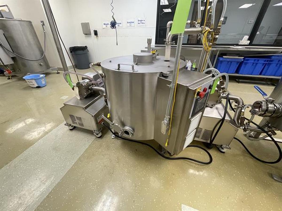 Used Savage 450-lb Stainless Steel Chocolate Melter with Stainless Steel jacketed Pump