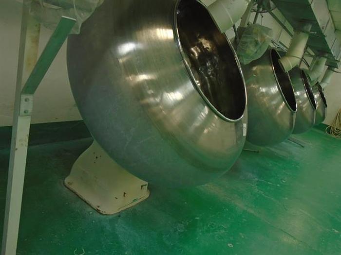 Used Skerman 60" Diameter Stainless Steel Coating Pan