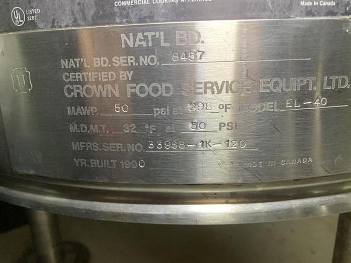 Used Vulcan-Hart 40 Gallon SS Electric Kettle