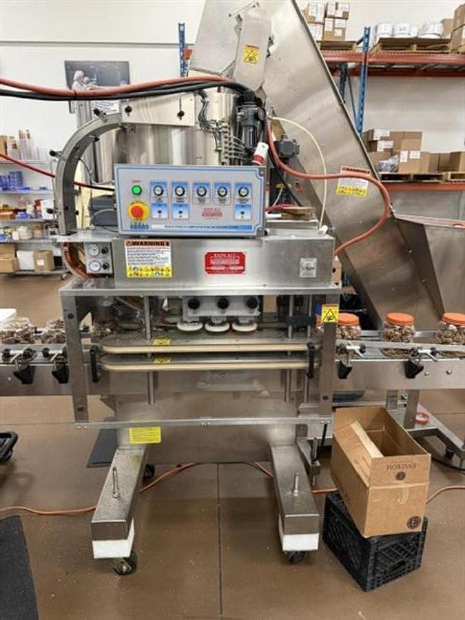 Used Kaps-All A6 6-Spindle Capper w/Elevator Cap Sorter