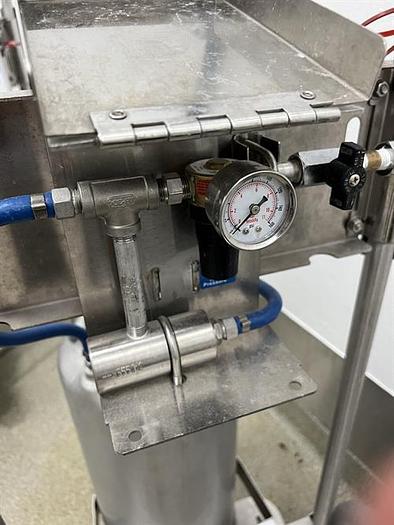 Used Lafferty model 925705 5 gallon pressurized 316 stainless steel tank with sprayer