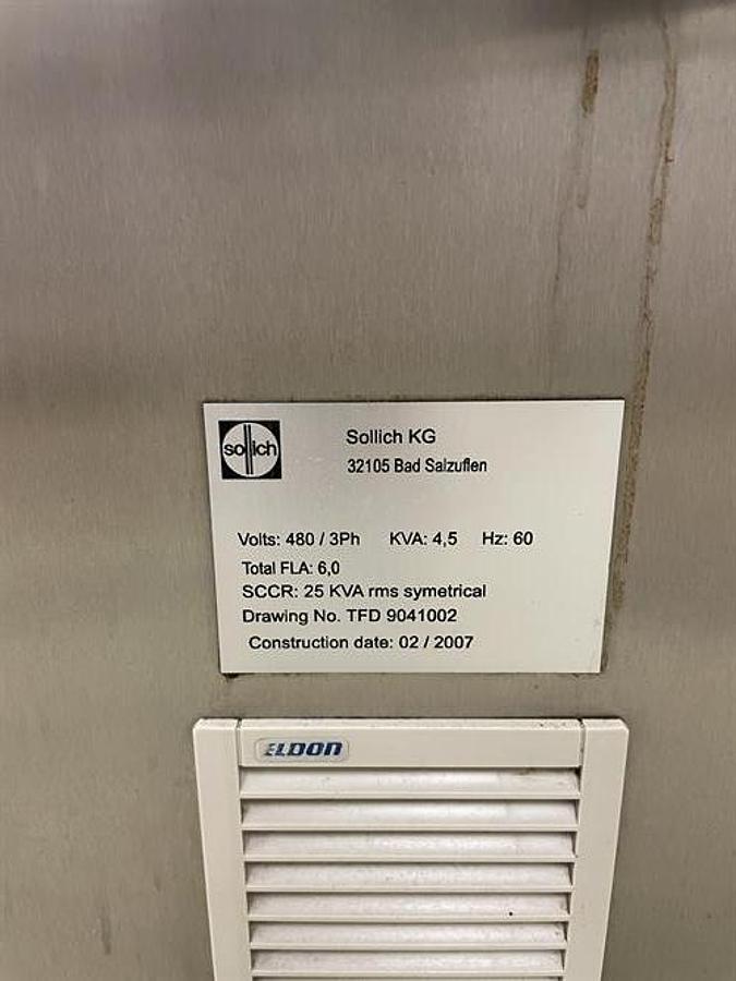 Used Sollich TFD-150 120 kg/hr Turbo Mini Tempering Unit