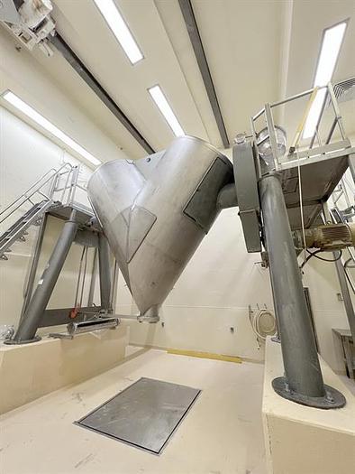 Used Patterson Kelley 150 Cu Ft stainless steel V blender