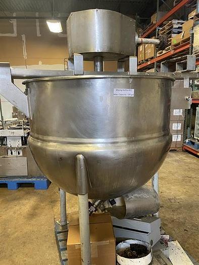 Used Lee 150 Gallon Stainless Steel and Jacketed Double Action Cooking and Mixing Kettle