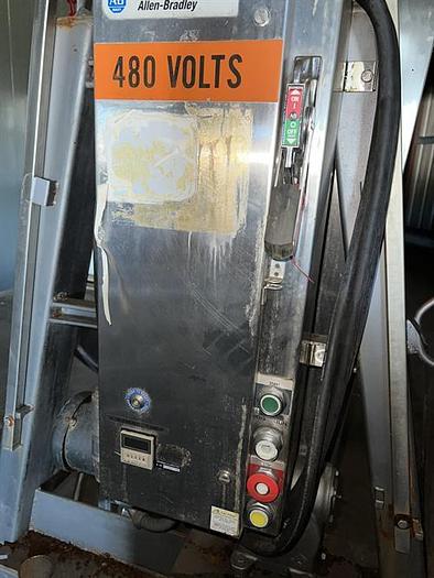 Used Patterson Kelley 10 Cu Ft stainless steel V Blender on steel base