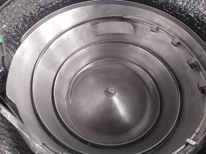 Used Ozaf model VL2T Stainless Steel Vibratory Cap feeder