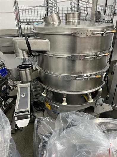 Used Sweco model MX30S666CBINLKP4SDWC 30" diameter stainless steel double deck sifter
