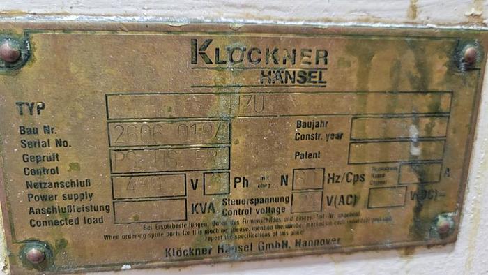 Used Klockner Hansel Strada 700 Hard Candy Line