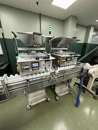 Used Pharmafill Model TC3 automatic dual lane tablet/capsule filling line