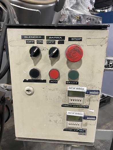 Used Patterson Kelley 3 Cu Ft stainless steel V Blender with intensifier bar