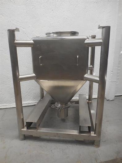 Used Stainless steel 132 gallon bin container.
