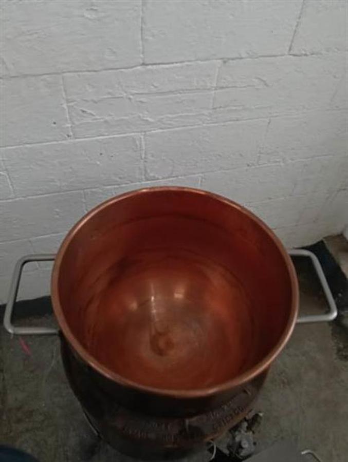 Used Savage #20 Gas Stove with Copper Kettle and Portable Agitator